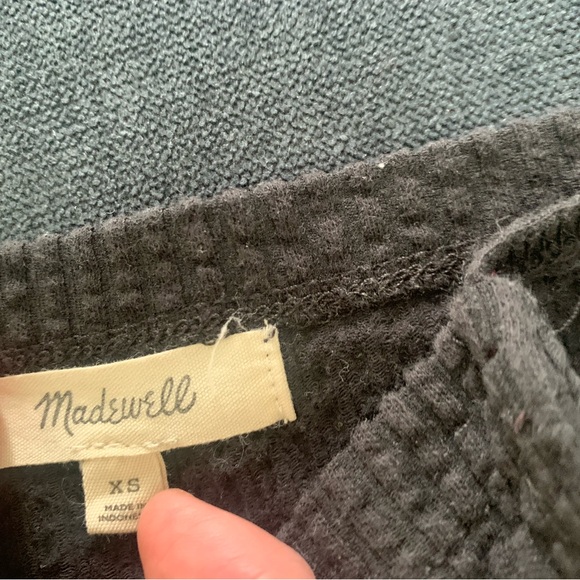 Madewell Black Seersucker Apron Tank Top XS - Picture 4 of 8